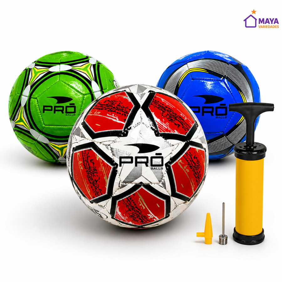 Bola de Futebol Couro Sintético Campo Costurada + Bomba de Ar Manual Portátil e Pratica