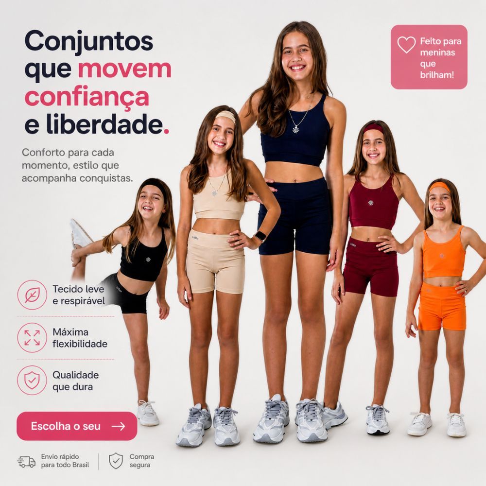 Conjunto Fitness Feminino Top e Shorts Academia Treino Poliéster Elastano Confortável
