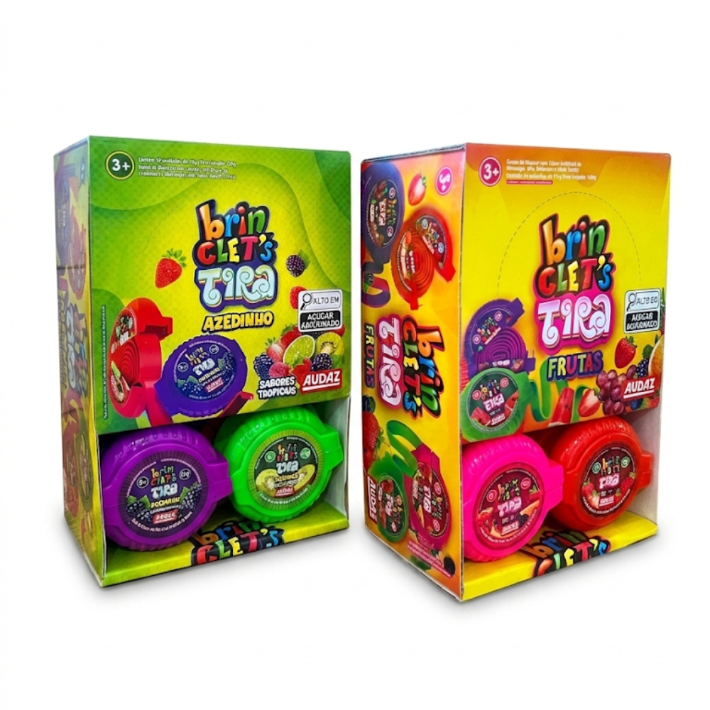 Chiclete Brinclets Tira Azedinho Display 24un 15g