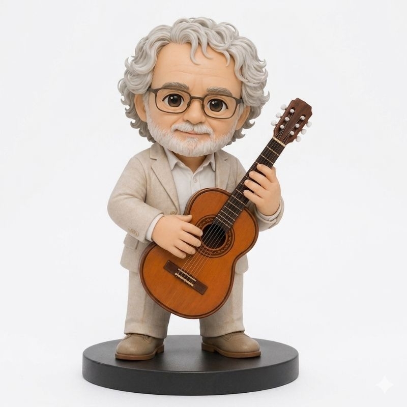 Boneco Colecionável Renato Teixeira – Estilo Realista | Ícone da Música Sertaneja Raiz