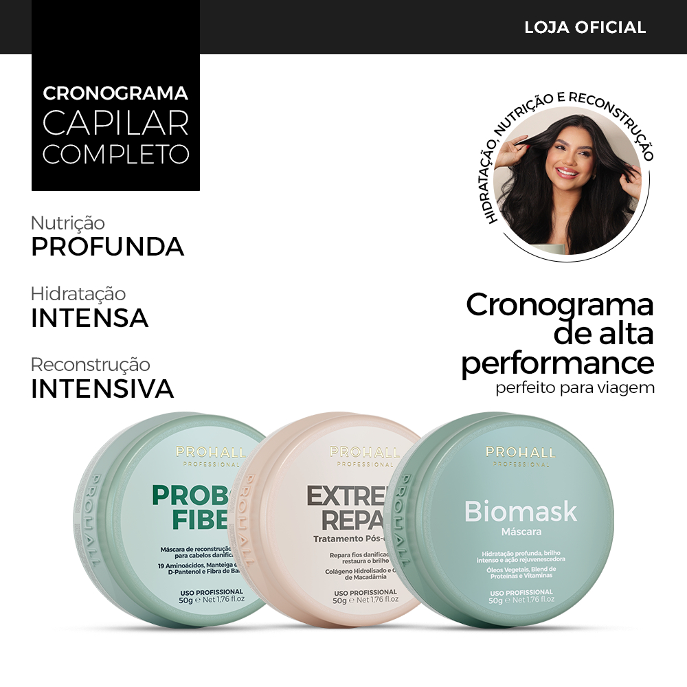 Kit Cronograma Capilar Profissional Premium 50g
