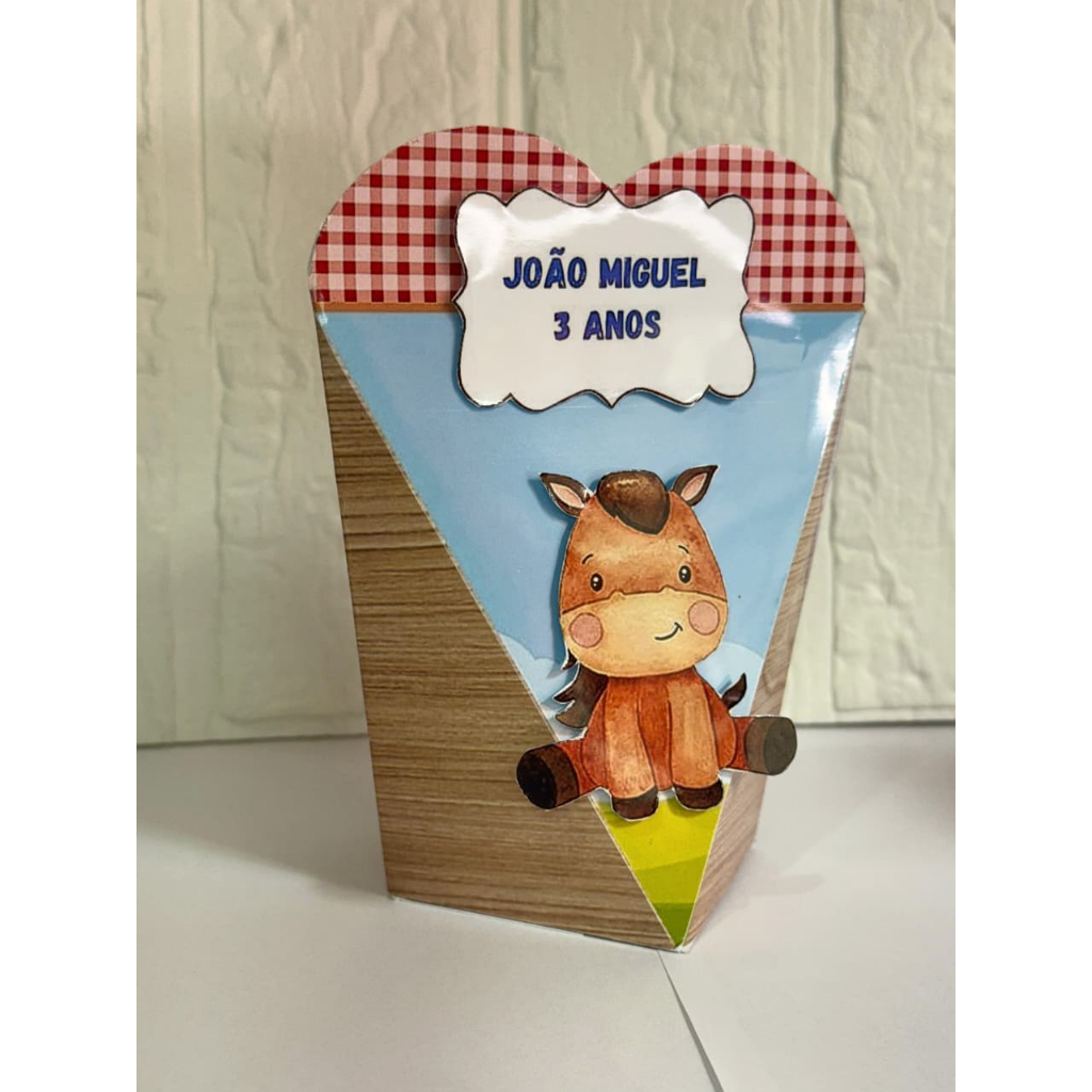 Caixa Coração Fazendinha / Fazendinha Personalizada/Lembrancinha de Festa /Aniversário/Personalizados para festas
