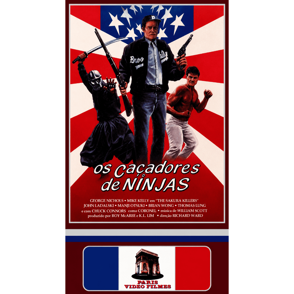 VHS/DVD OS CAÇADORES DE NINJAS (The Sakura Killers) Legendado/Manji Otsuki, Brian Wong, George Nichols, Mike Kelly.