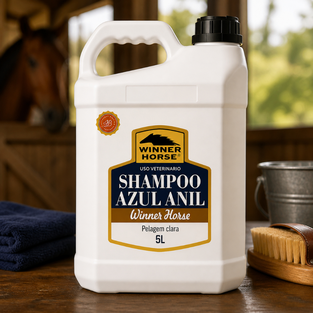 Shampoo Azul 5L Anil Winner Horse Hipismo Equinos Pelagem Macia