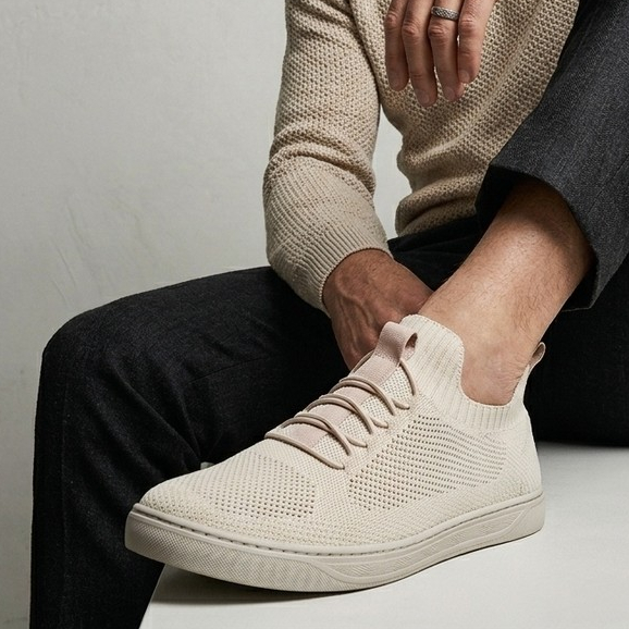Sapatênis masculino slip on casual sofisficado para o dia a dia Off white