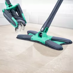 Esfregão Giratório Lava e Seca Torção Microfibra Multiuso Limpeza de Piso Rodo Mágico 360°