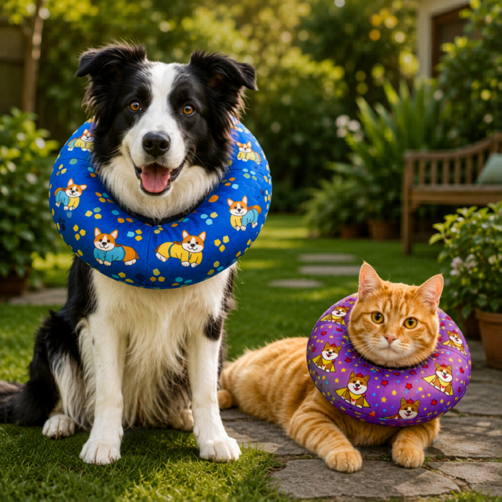Colarelizabetano Cone Colar Elizabetano para Cachorro Cão Gato Pós Cirugico Ajustável