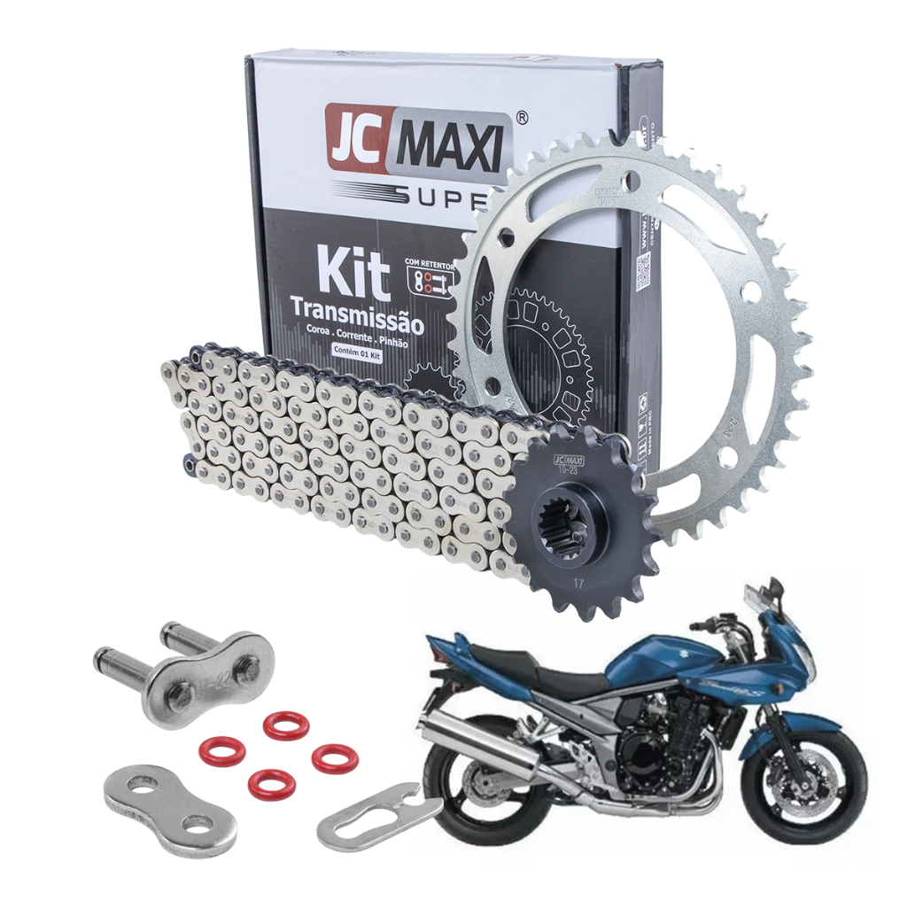 Kit Tração Transmissão Relação Suzuki Gsf 650 Bandit 2007 A 2015 Aço 1045 Com Retentor Premium