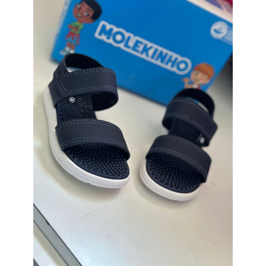 Sandália Papete Infantil Molekinho Menino Casual Confortável bebe Baby Masculino Sola Anatomica Ultracorfort Promoção