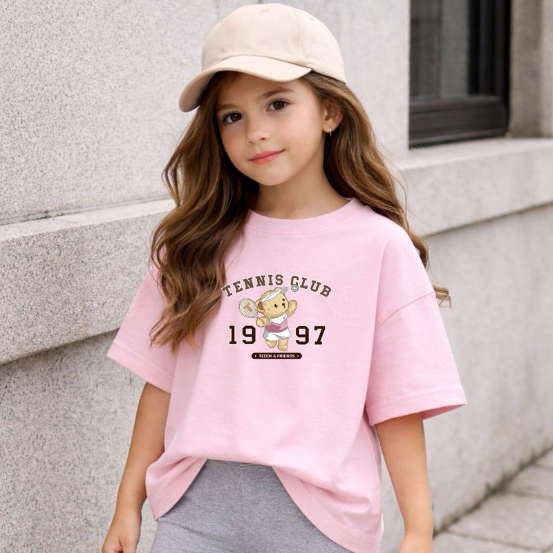 Camiseta Infantil Feminina Menina Estampada Roupa Infantil Confortável Algodão Moda Verão Casual Dia a Dia