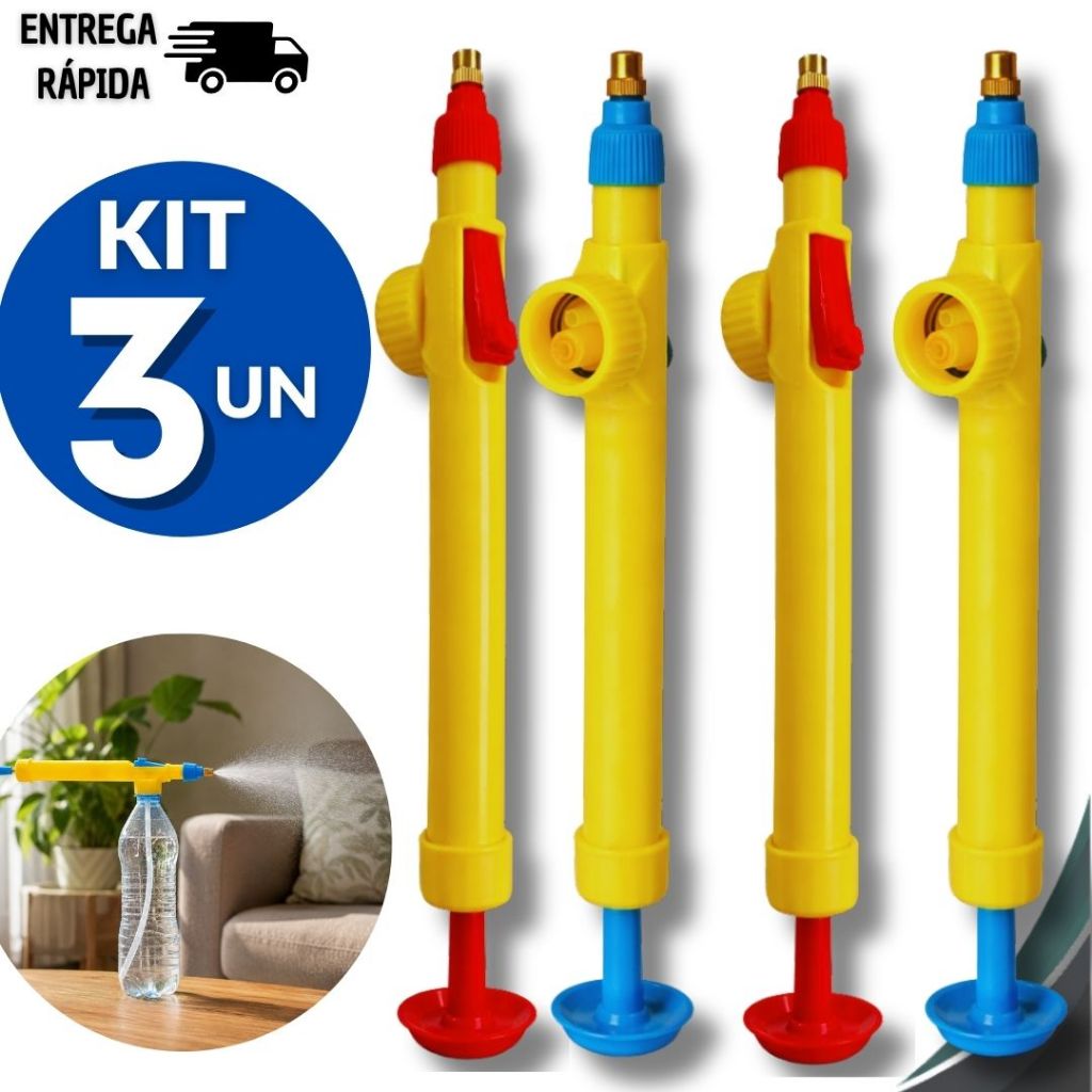 Kit Borrifador Multiuso Pulverizador Manual Spray Garrafa Pet Casa Uso Doméstico Geral Utilidades