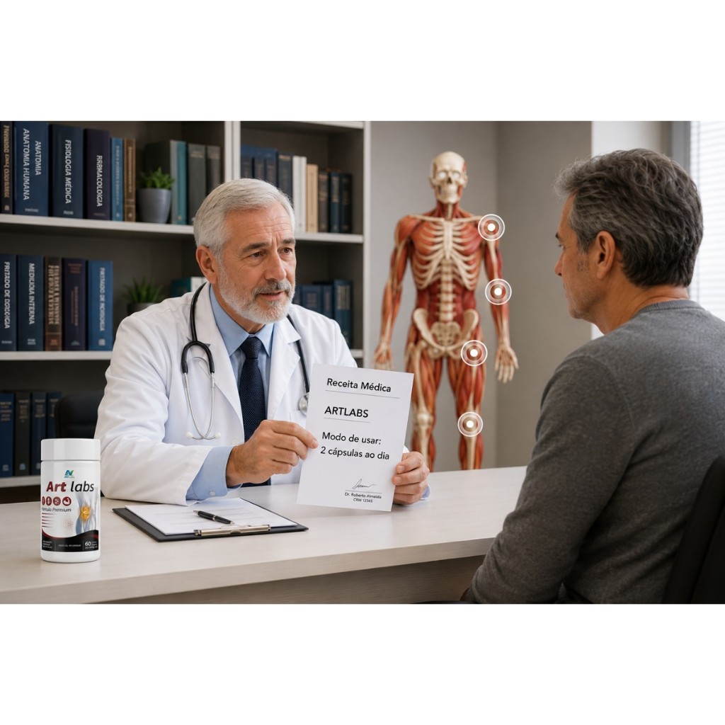Colágeno Tipo II + Glucosamina + MSM + Vitamina K + Vitamina D + Cúrcuma ARTLABS 60 Cápsulas