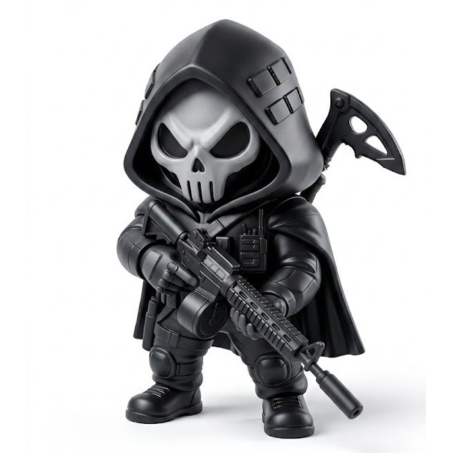 Boneco Ghost Call Of Duty Grim Reaper Geek Detalhado Decoracao Gabinete