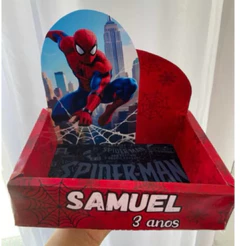 FESTA NA CAIXA | CESTA DE CAFÉ DA MANHÃ | CAIXA CENARIO HOMEM ARANHA PERSONALIZADA