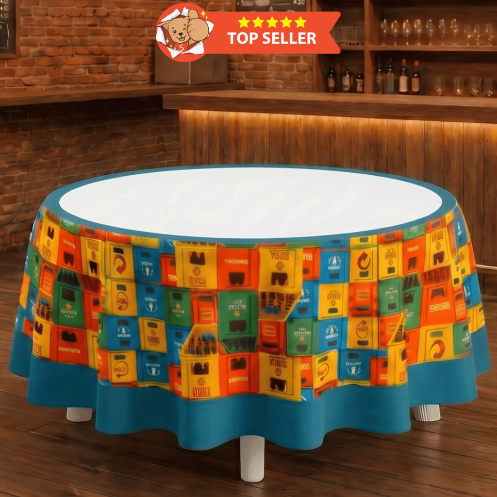 Toalha de Mesa 4 Lugares Redonda 150x150 Festa Junina (LIMITADA) para Mesa Posta para o Arraial
