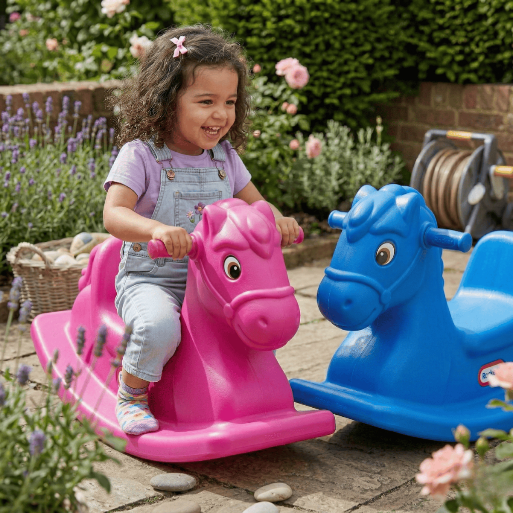 Gangorra Infantil Huppa Huppa Cavalinho Balanço Azul Rosa Entrega Full Promoção