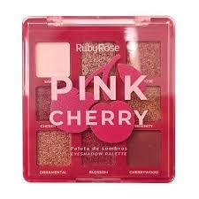 Paleta De Sombras Pink Cherry Linha Rosa Ruby Rose Hbe2202 - Alta Pigmentação e Fácil Aplicação
