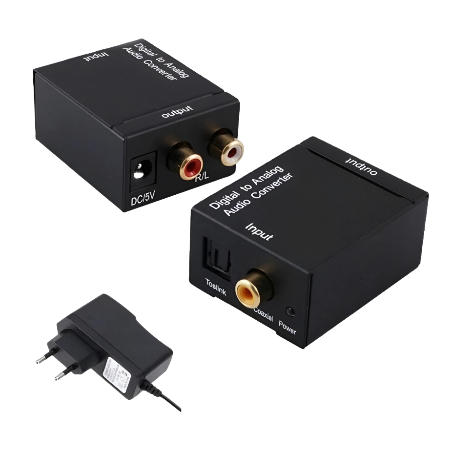 Conversor Áudio Digital Conversor Audio Optico Digital Para Rca Analógico