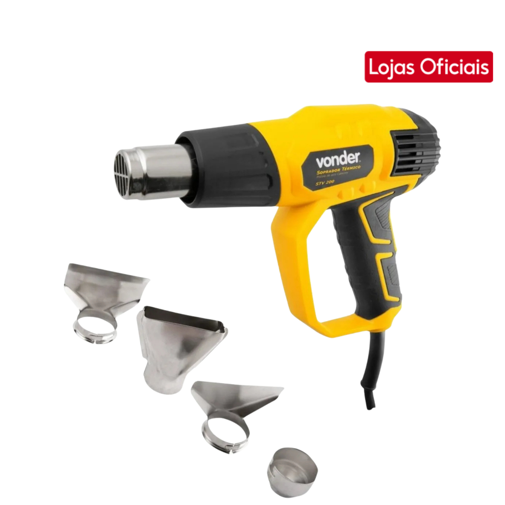 Soprador Térmico Vonder STV 200N 2000W (220V) Profissional 3 Estágios Com 4 Bocais E Inmetro