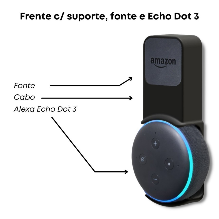 Suporte De Tomada Para Alexa Echo Dot 3ª Geração - Praticidade e Segurança