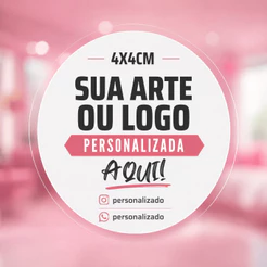 Adesivos Personalizados 4x4 cm - 1000 unidades, 500, 300 ou 200 unidades - Com sua logo ou arte