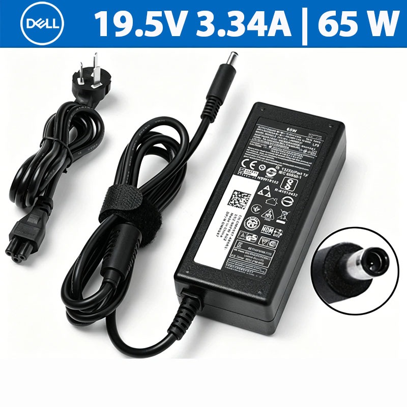 Fonte Carregador Notebook Compatível Dell 19.5v 3.34a Plug 65W 7.4 mm X 5.0mm | 4.5mm x 3.0mm | 65W