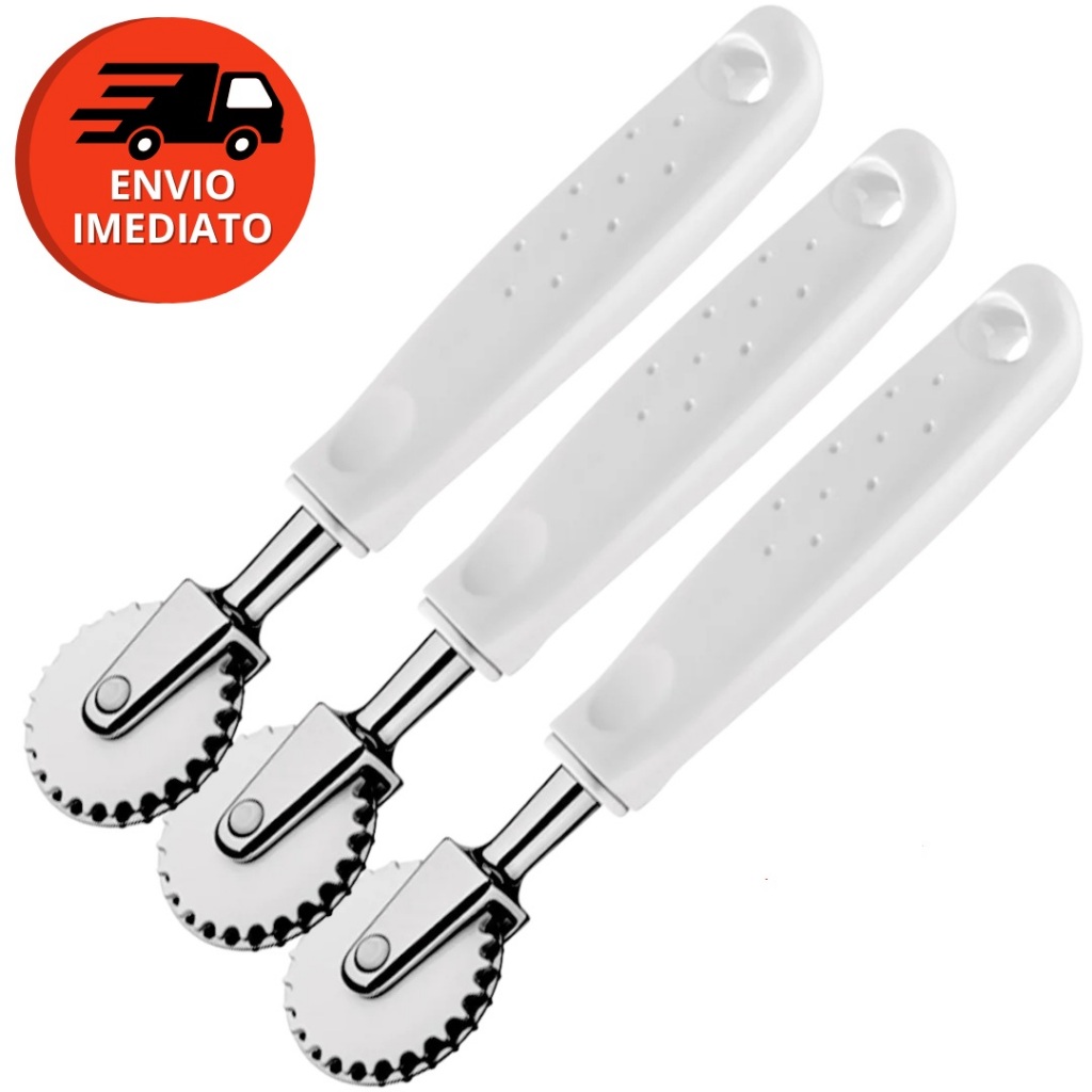 Cortador Massa Pastel Pizza Salgado Carretilha Inox Corta E Fecha Utensilio Cozinha Confeitaria