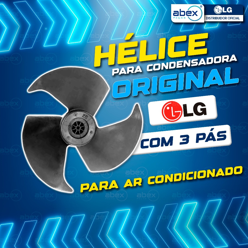 Hélice Condensadora Ar LG 9000 E 12000 Btus TSUC092 TSUC122 USUW092 USUW122 ADP73193307 Original