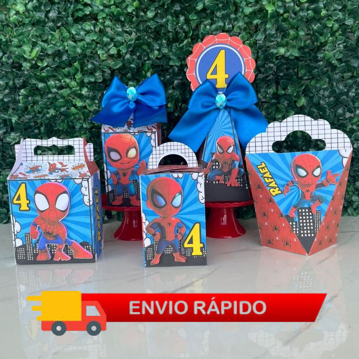 Caixinhas Personalizadas Homem Aranha Baby - Decoração e Lembrancinhas - PEGUE E MONTE