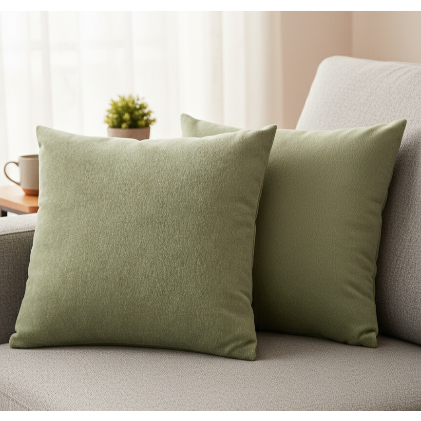 Capa de Almofada Bouclê Soft 45x45cm Decorativa Luxo Sofá C/ Zíper Invisível
