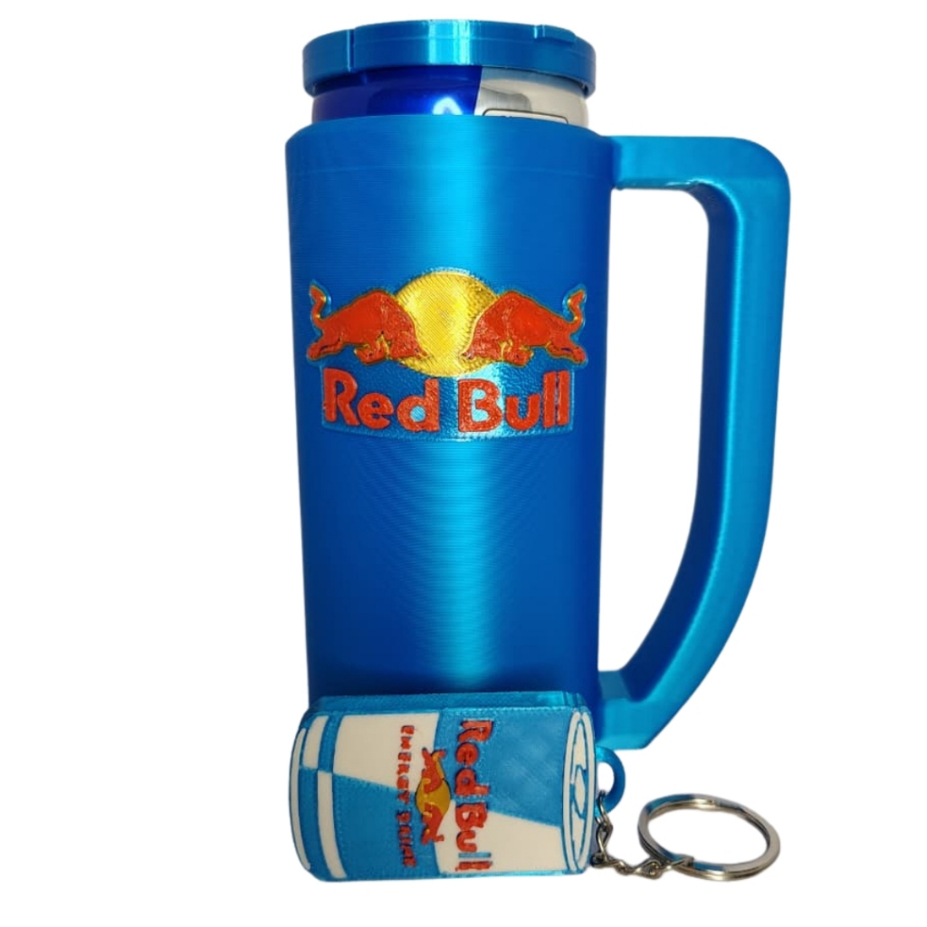 REDBULL KIT 3 EM 1 ENERGETICO - PORTA LATA, TAMPA E ABRIDOR DE LATA CHAVEIRO