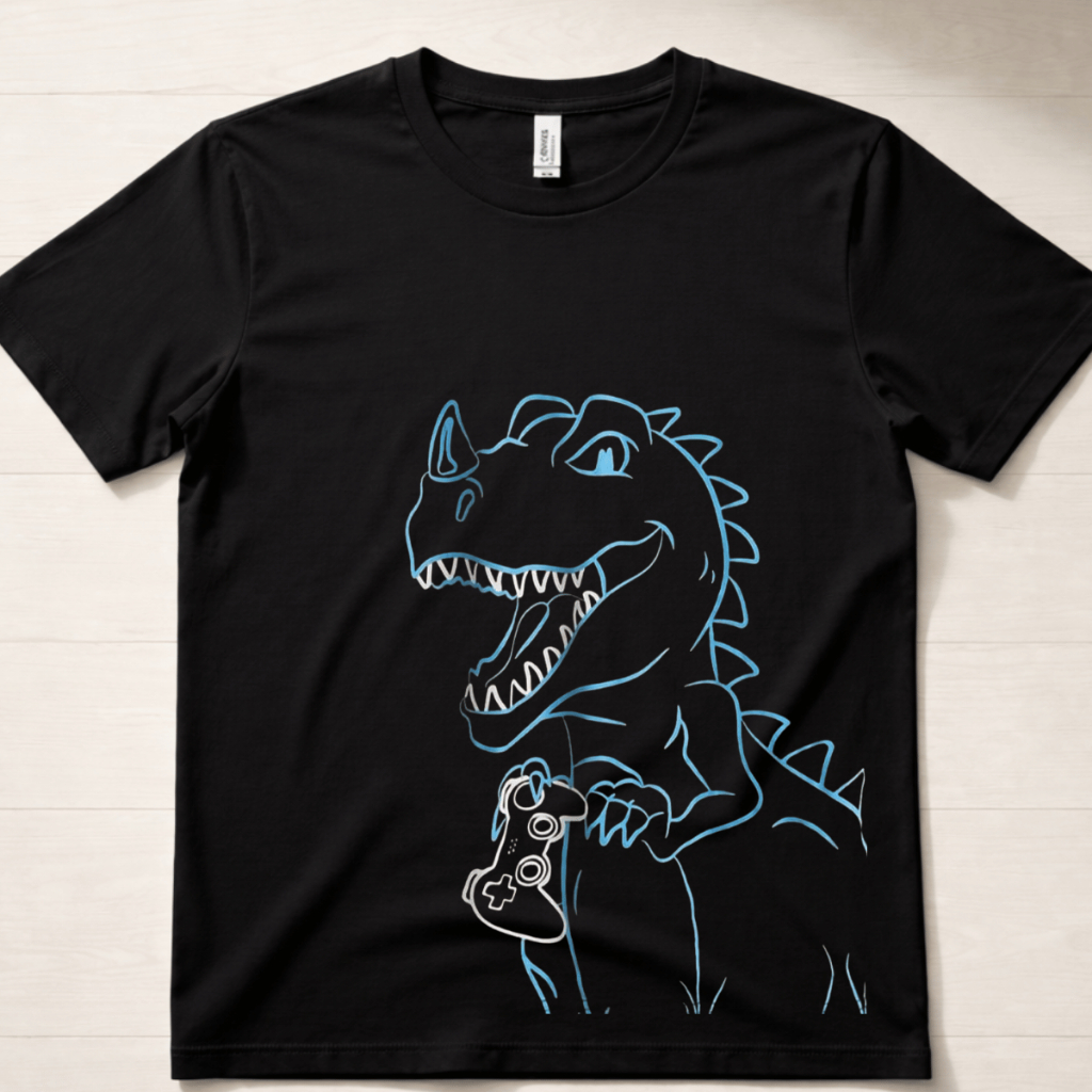 Camiseta Infantil Dinossauro Menino 100% Algodão Dino Camisa Confortável Criança