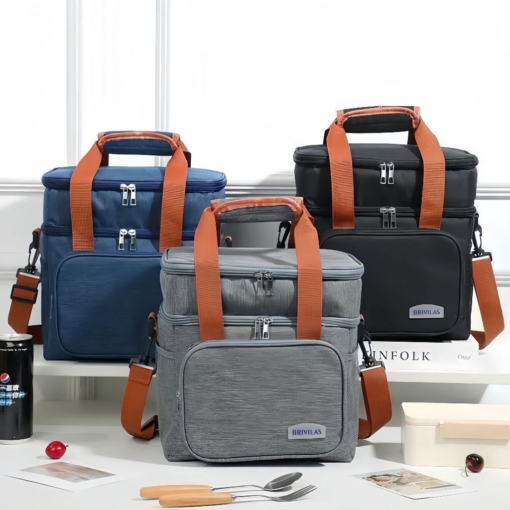 Bolsa Térmica Dupla Camada Impermeável Para Praia Churrasco Bebidas e Alimentos