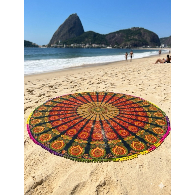 canga redonda toalha de mesa