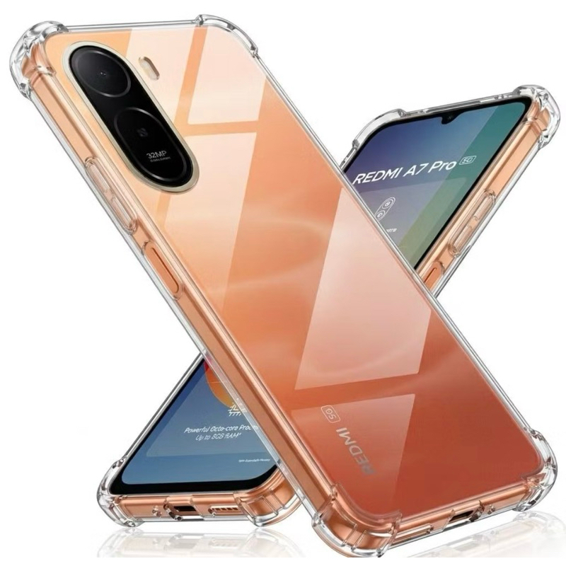 2X1 Xiaomi Poco A7 Pro 5G -Capa Transparente TPU Silicone + Pelicula Frontal Ceramica 3D