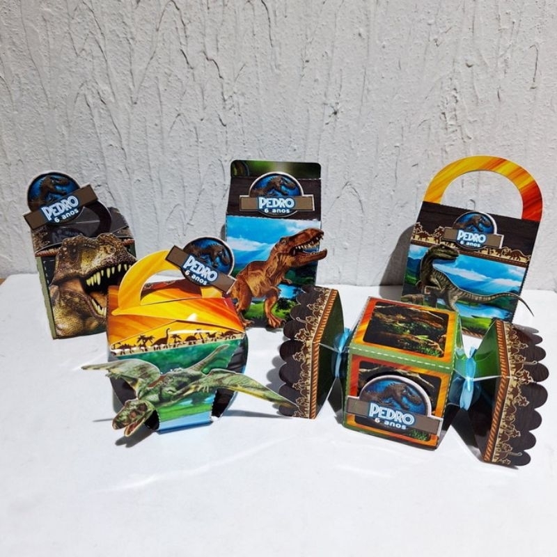 Kit de Caixinhas - Jurassic Park  - Jurassic World - Dinossauros - Personalizados - Aniversário
