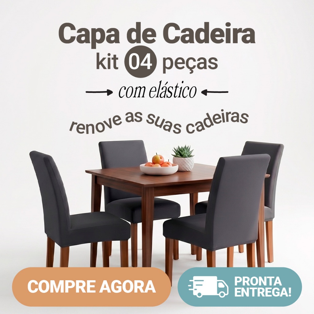 Kit capas para cadeira com elástico 4 Peças - Oferta