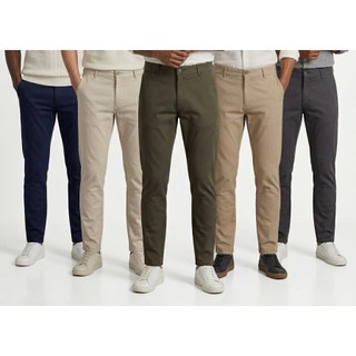 Calça Sarja Masculina Chino Slim com Elastano – Alfaiataria Premium Brim Sport fino
