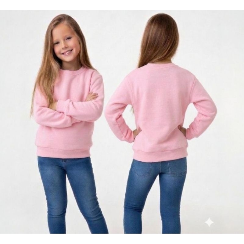 Moletom Careca Casaco Infantil Flanelado Unissex Blusa De Frio Lisa Escola Envio Imediato