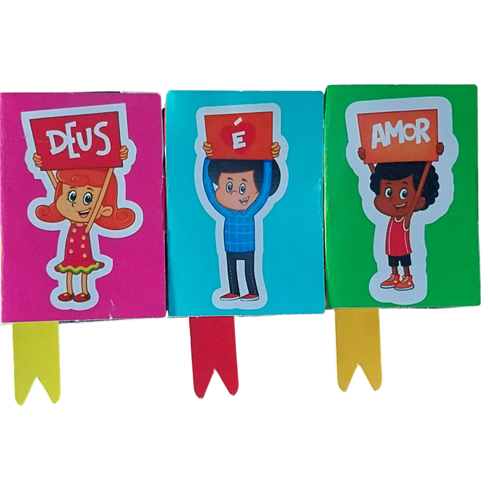 Lembrancinhas 3 Palavrinhas - Mini Livros Porta Bis Lembrancinha Infantil Aniversário Festa Luxo 3 Palavrinhas cod 3Pala