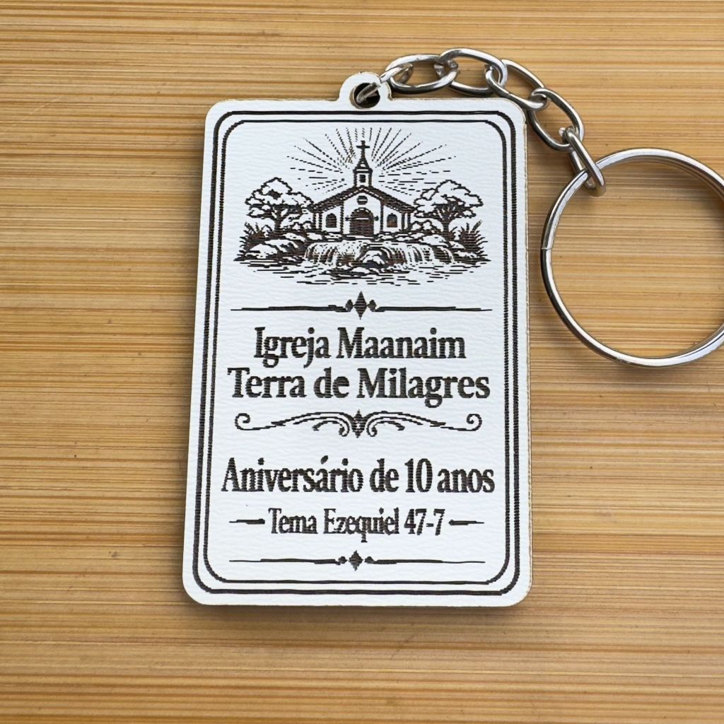 Kit Chaveiros - Igreja Personalizado MDF Evento Religioso Aniversário Ministério Lembrancinha em MDF