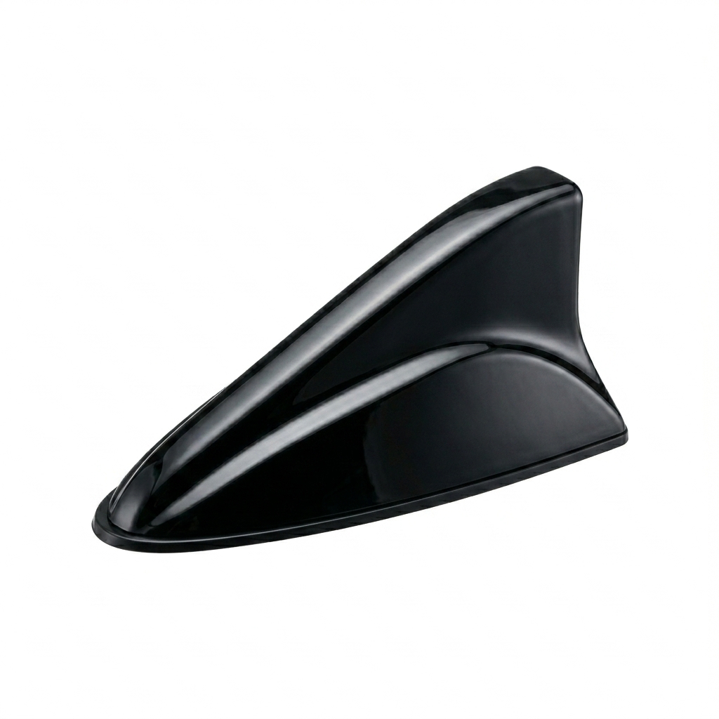 Antena Tubarão Amplificada  AM/FM - Preto Natural Antena automotiva Antena Shark