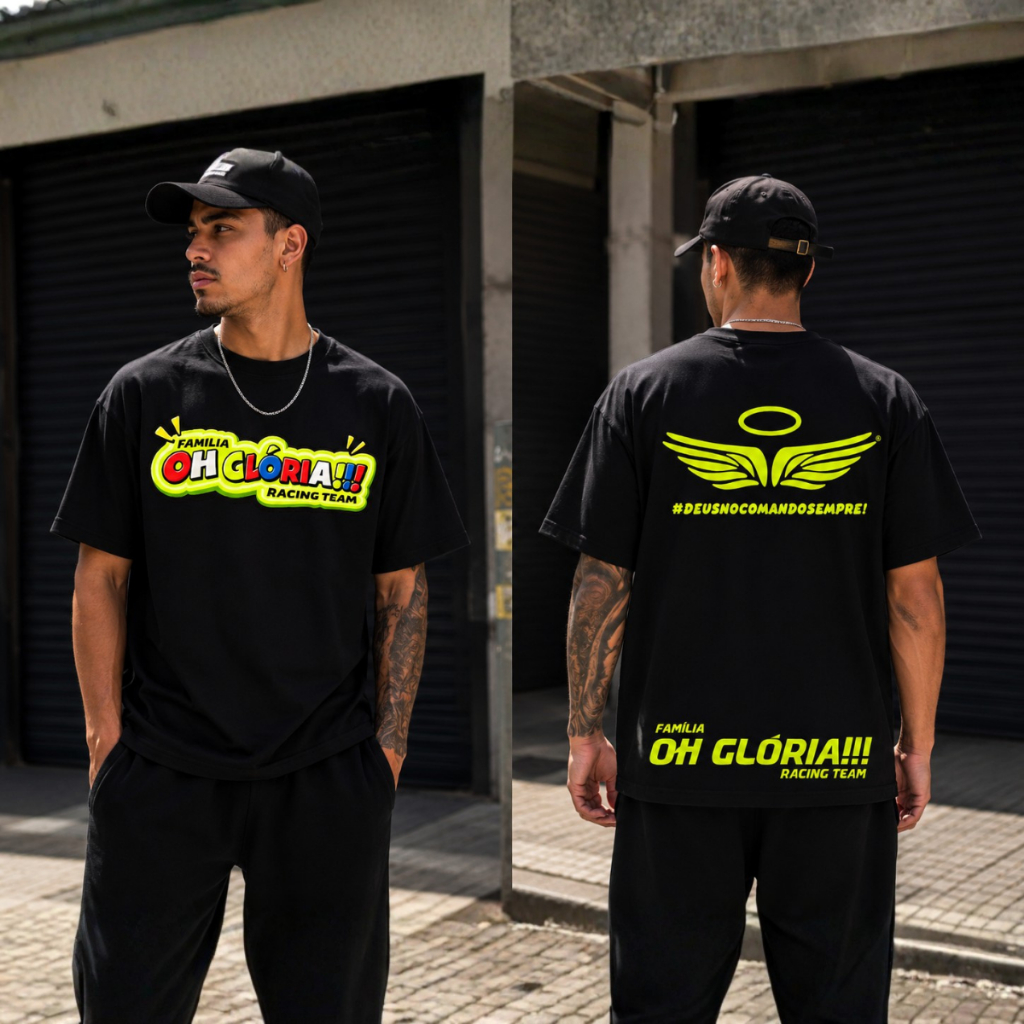 Camiseta Família Oh Glória Racing Team Estampa Premium Streetwear do P ao GG