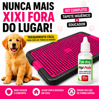 Kit Sanitário Tapete Higiênico Grande para Cachorro + Educador Xixi Pode 20ml | Treinamen…