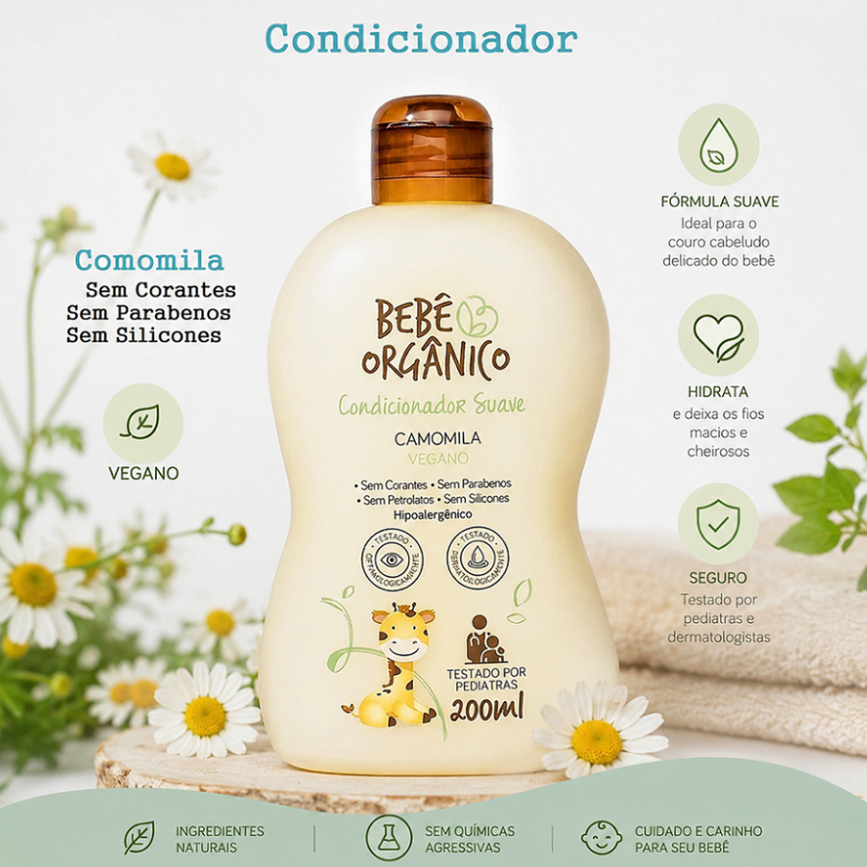 Condicionador Camomila Suave Bebê Orgânico - 200 ml