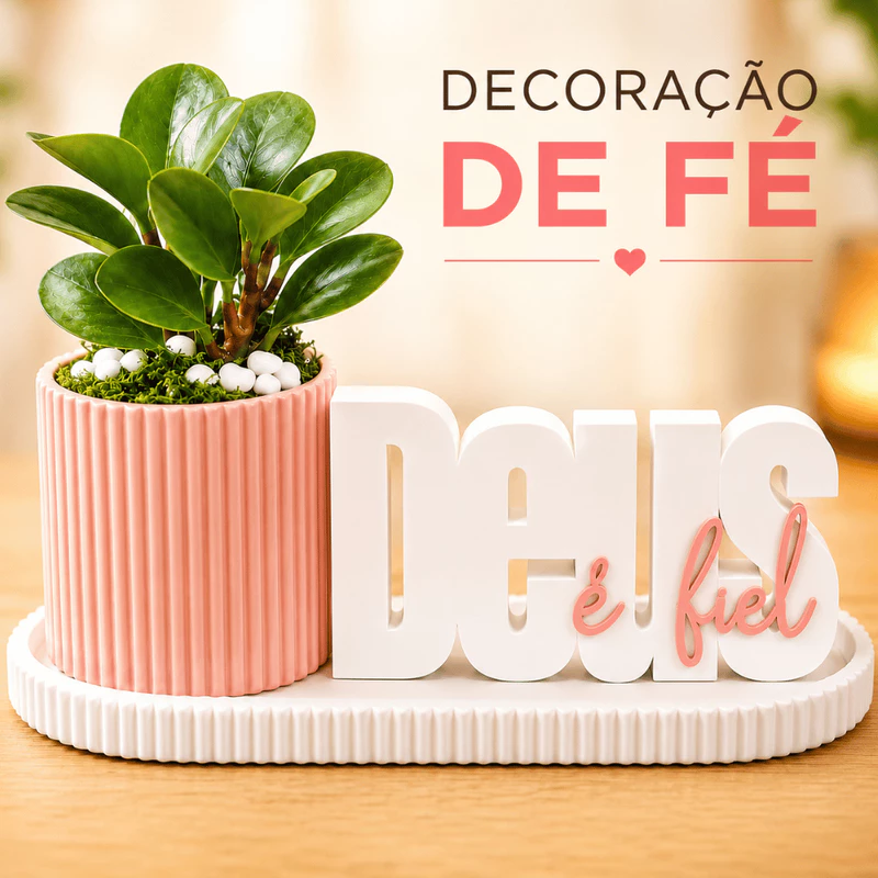 "Decoração Cristã: Kit Deus é Fiel 🌟"