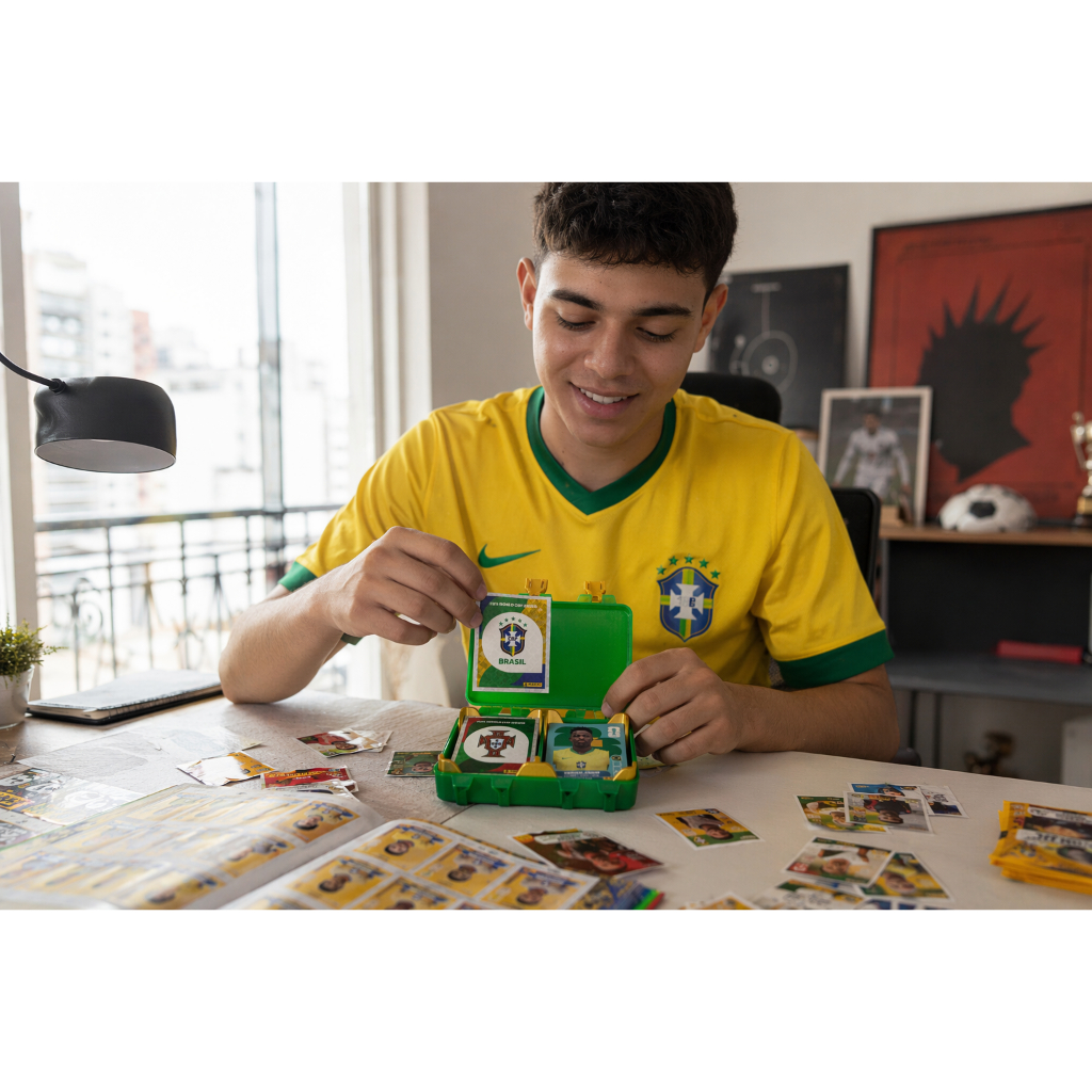 Porta Figurinhas Copa 2026 Divisórias Organizador Cards Colecionador Guardar Figurinhas Repetidas