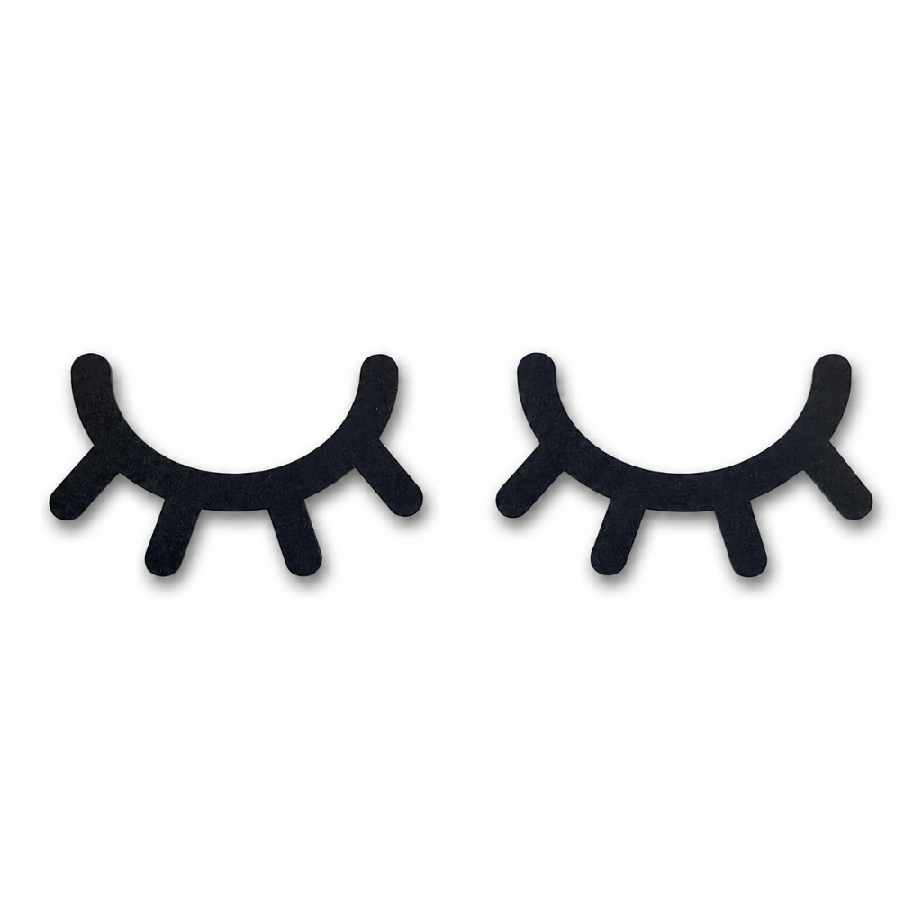 Par Cílios Decorativos MDF Preto Enfeite Parede Quarto Bebe Infantil Pintura Fosca Adesivo Parede Decoracao Escandinava