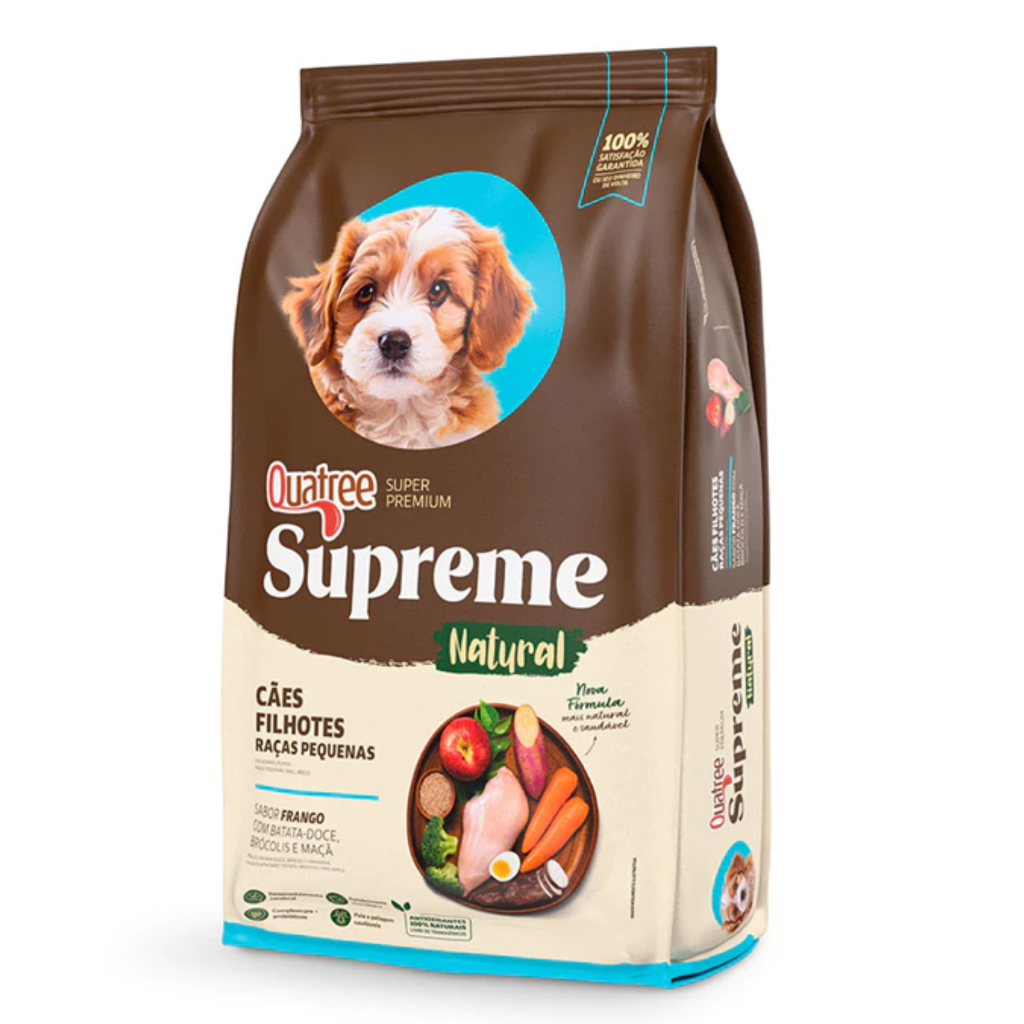 Ração Quatree Supreme Filhote Raças Pequenas 2,5kg - Frango e Batata Doce