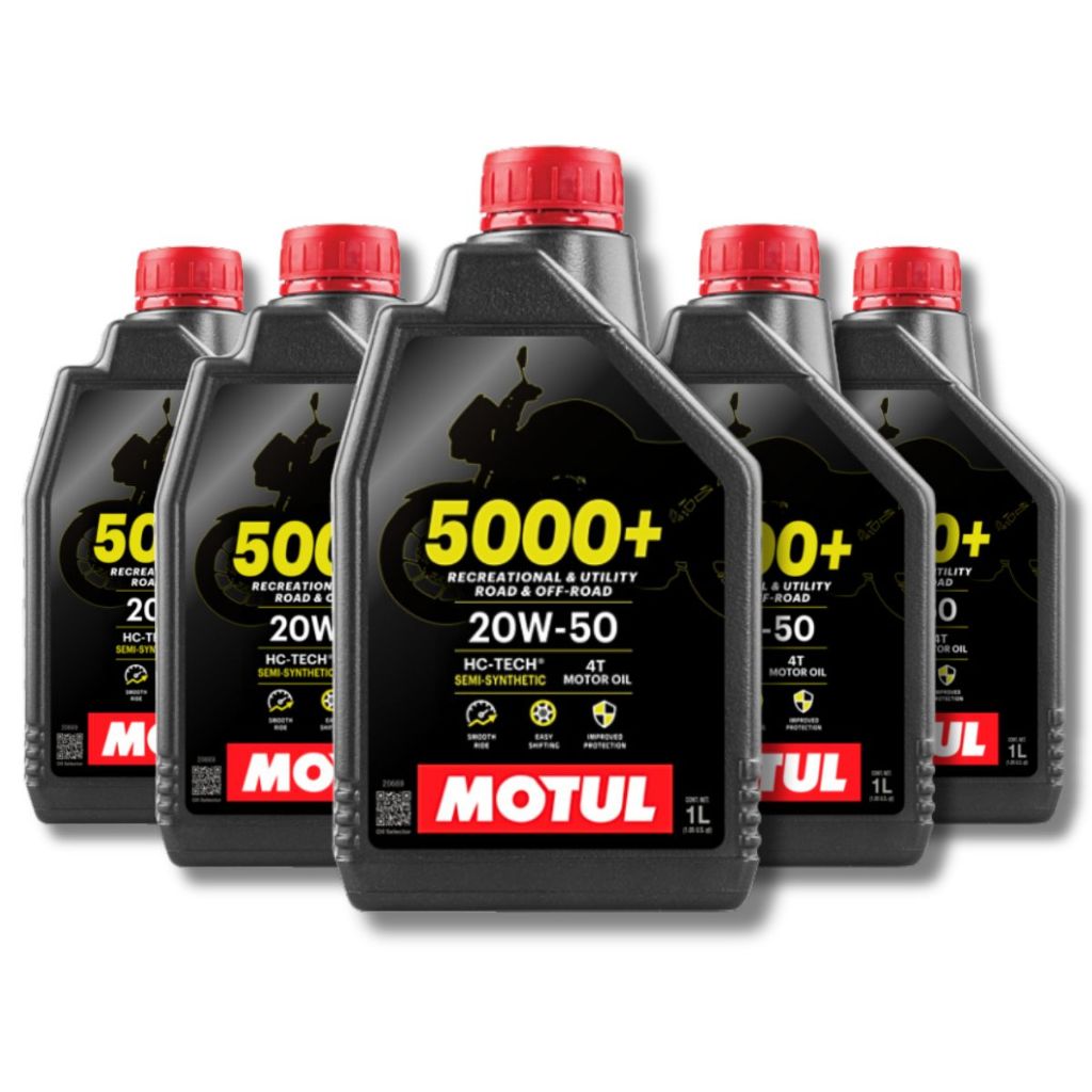 Motul 5 garrafas Oleo Lubrificante Moto 5000+ 20w50